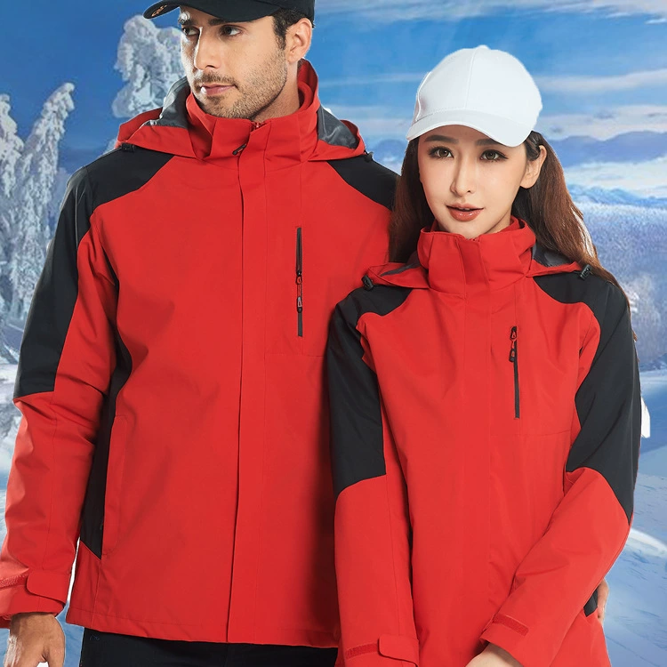 Уличная куртка на заказ, мужская и женская Съемная куртка «Три в одном» из двух предметов, утепленная осенне-зимняя куртка для альпинизма на флисовой подкладке