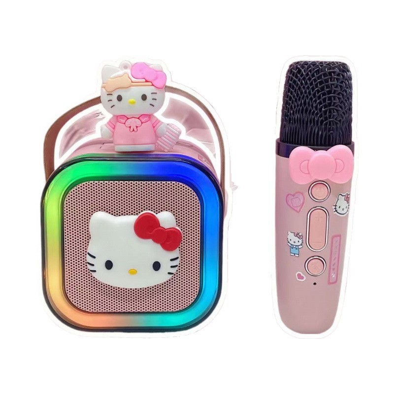 ハローキティオーディオ誕生日ギフト KT 猫小型 ktv 歌うマシン Bluetooth スピーカー女の子のための|undefined