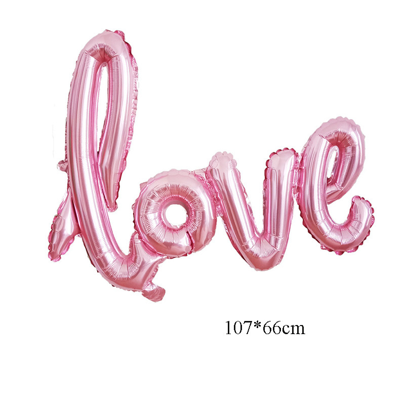 Valentine's Day Romantic Letter Heart Shape Aluminum Film Party Festival Balloons display picture 5