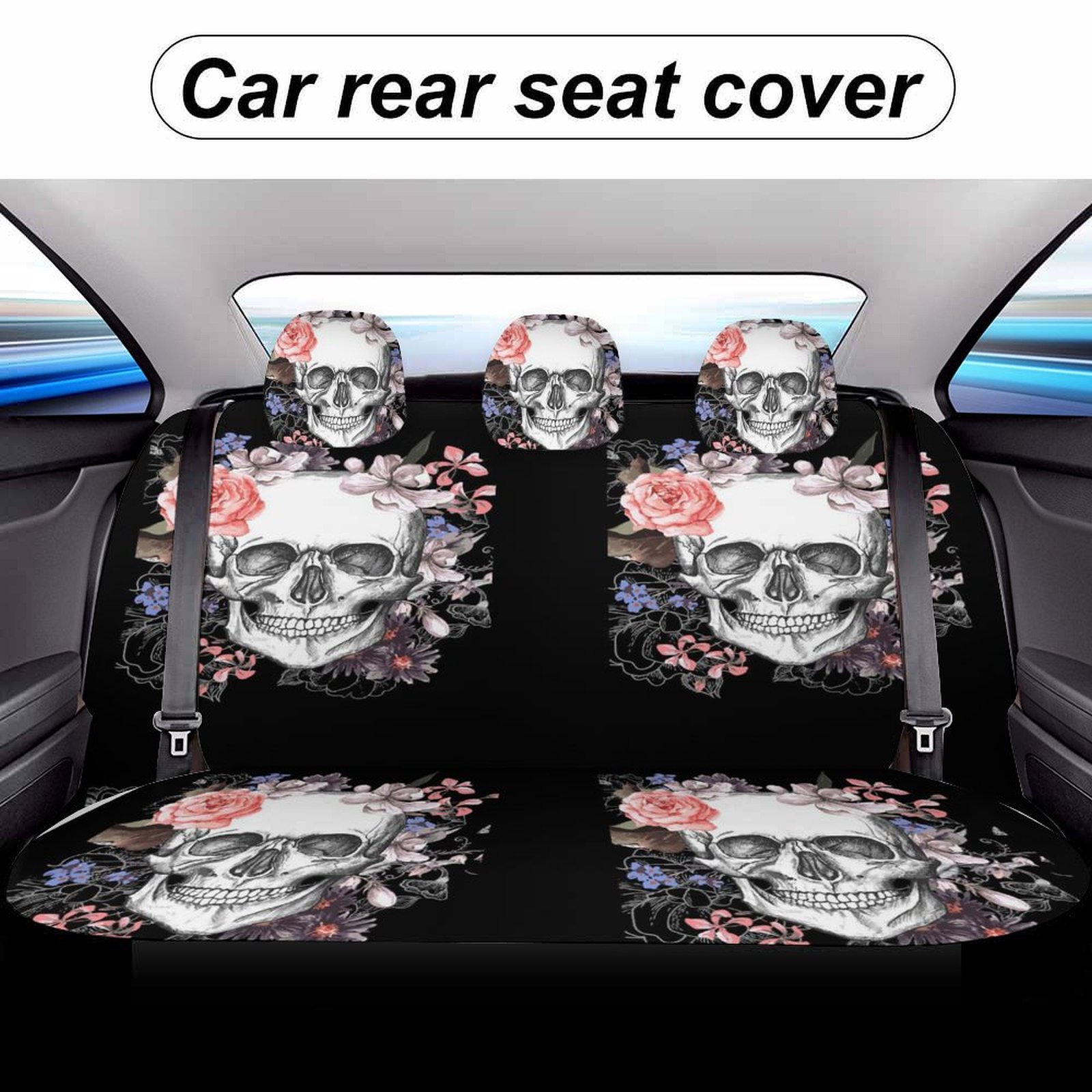Car Seat, Universal Universal seat cover - skull-grey