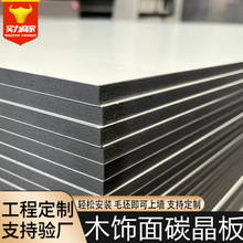 室内装饰碳晶板木饰面板护墙板镜面金属板背景墙无缝竹炭集成墙板