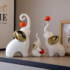 大象擺件輕奢高檔家居電視櫃酒櫃裝飾品客廳現代辦公室高級感禮物