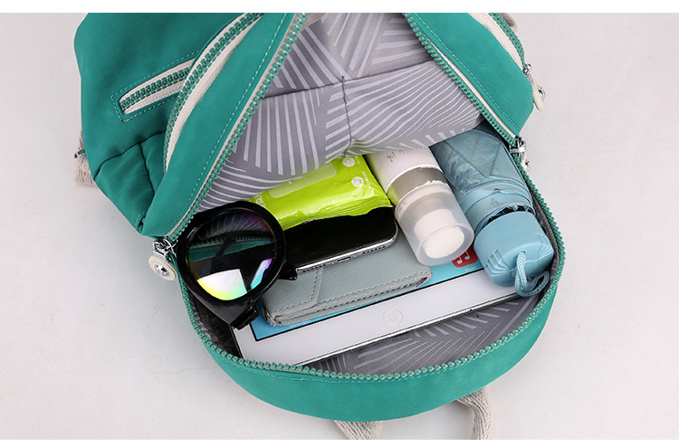 Cross-border exclusive ladies' backpacks, outdoor casual portable backpacks, large-capacity water-resistant nylon schoolbags for school undefined