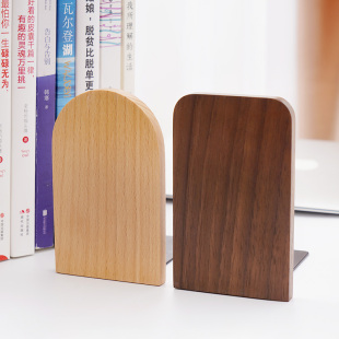Japanese Style Bookend Solid Wood Book Stand Desktop Simple Bookshelf Baffle Book Holder Book Storage Rack Creative Wang Jin