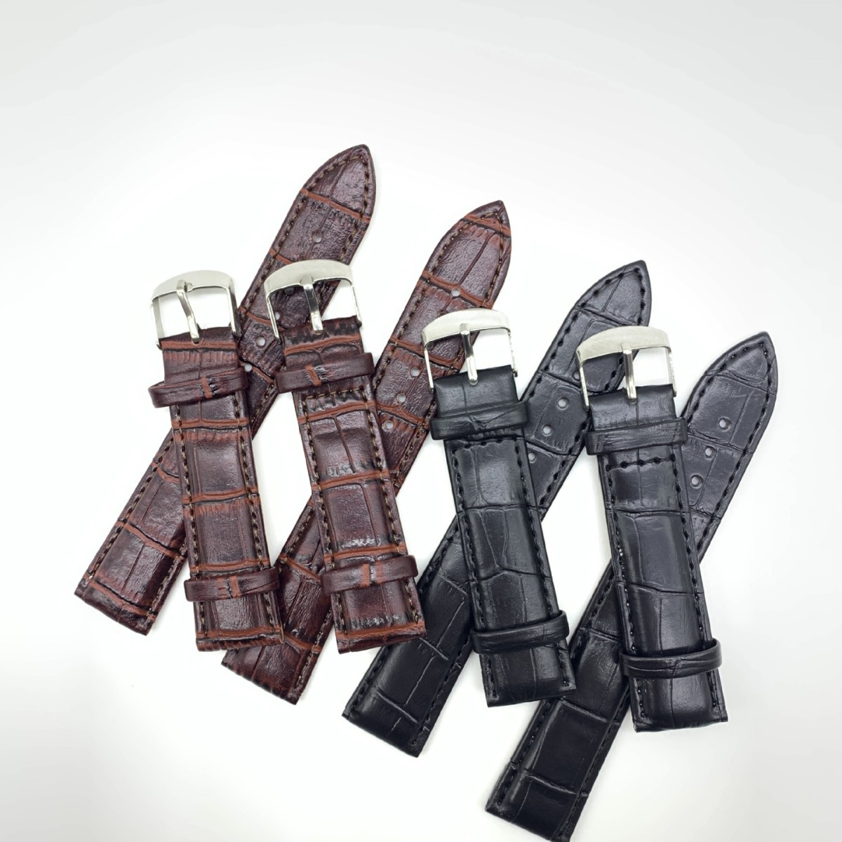 Fabricante de correas de reloj de alta calidad, correas de reloj de cuero de ternera, accesorios de correas de reloj de cuero unisex de 12 - 24mm