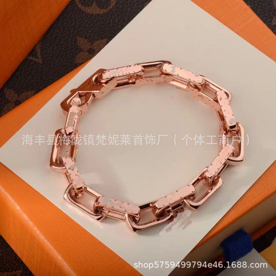 대나무 로즈 골드 팔찌 21cm