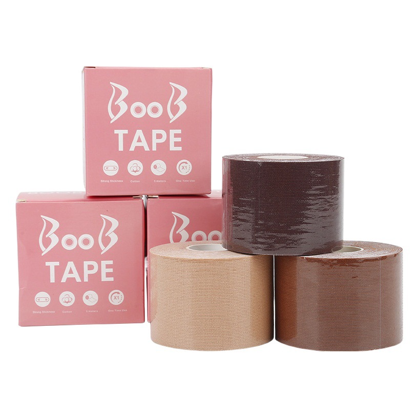 Piel-amistoso vendaje piel parche boob cinta levantamiento pecho parche de la correa de alta tela elástica invisible pecho WRAP cinta