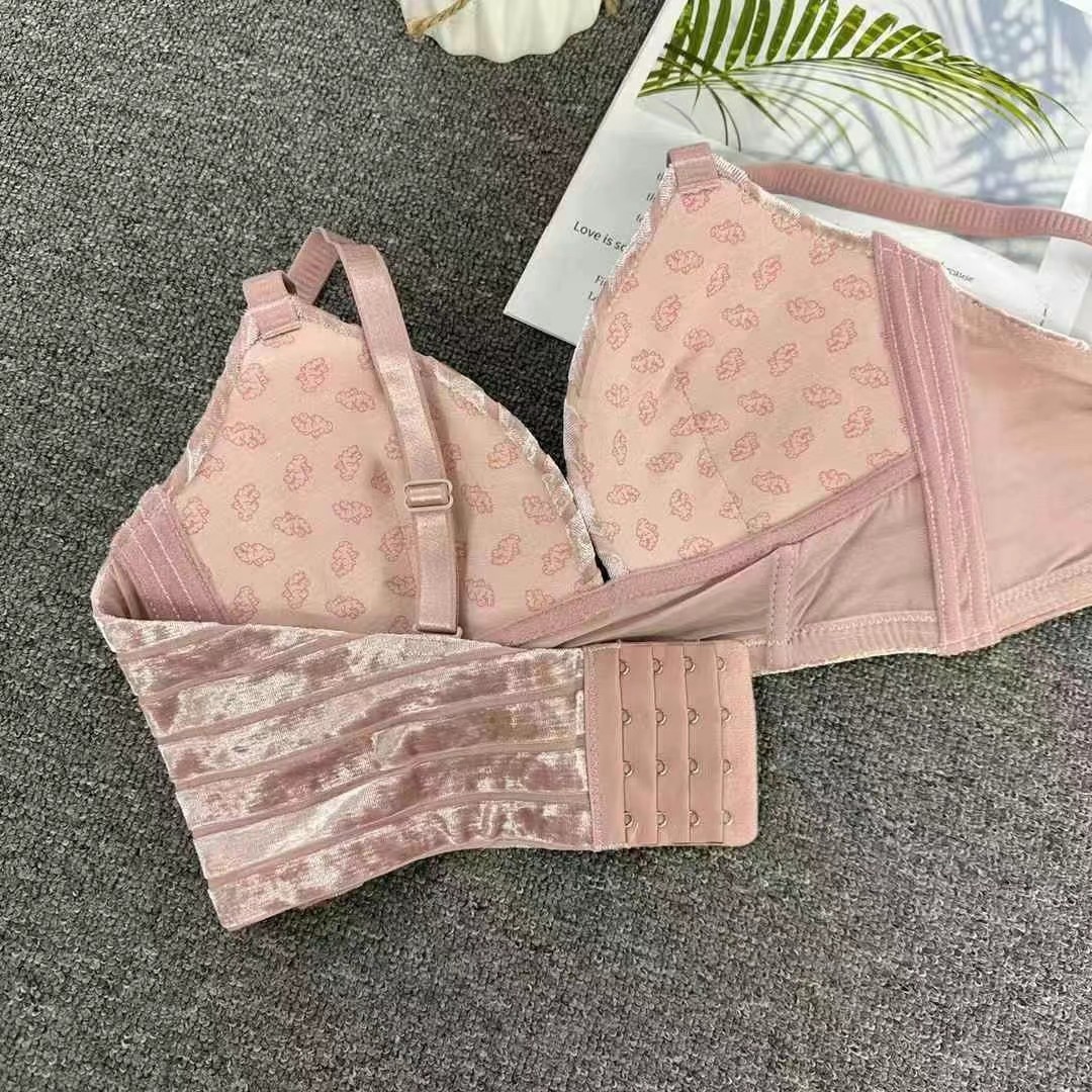 Inventario de bajo precio proteína de seda natural antibacteriano hidratante sin costuras ropa interior de mujer suave cómodo sin anillo de acero sujetador al por mayor