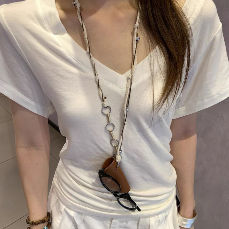 小众设计感双层长款项链女海螺串珠吊坠毛衣链百搭高级感锁骨链潮|undefined