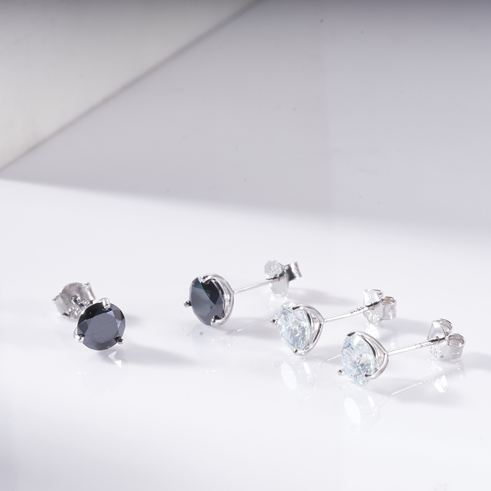 Transfronterizos pernos de diamante de moissan ultra ligero lujoso auriculares de alta calidad 0.5CT / 1CT pernos de piedra de moissan