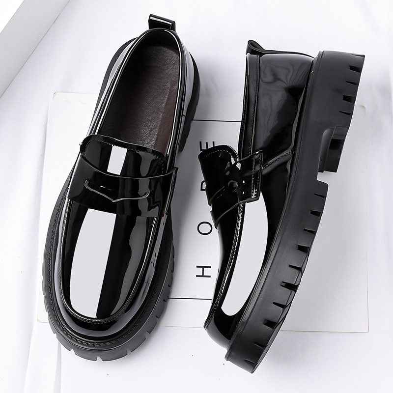 Bốt Martin nam cổ thấp mũi tròn độn đế, phong cách Anh Quốc casual, thoáng khí, chống trượt — Màu nâu, màu đen