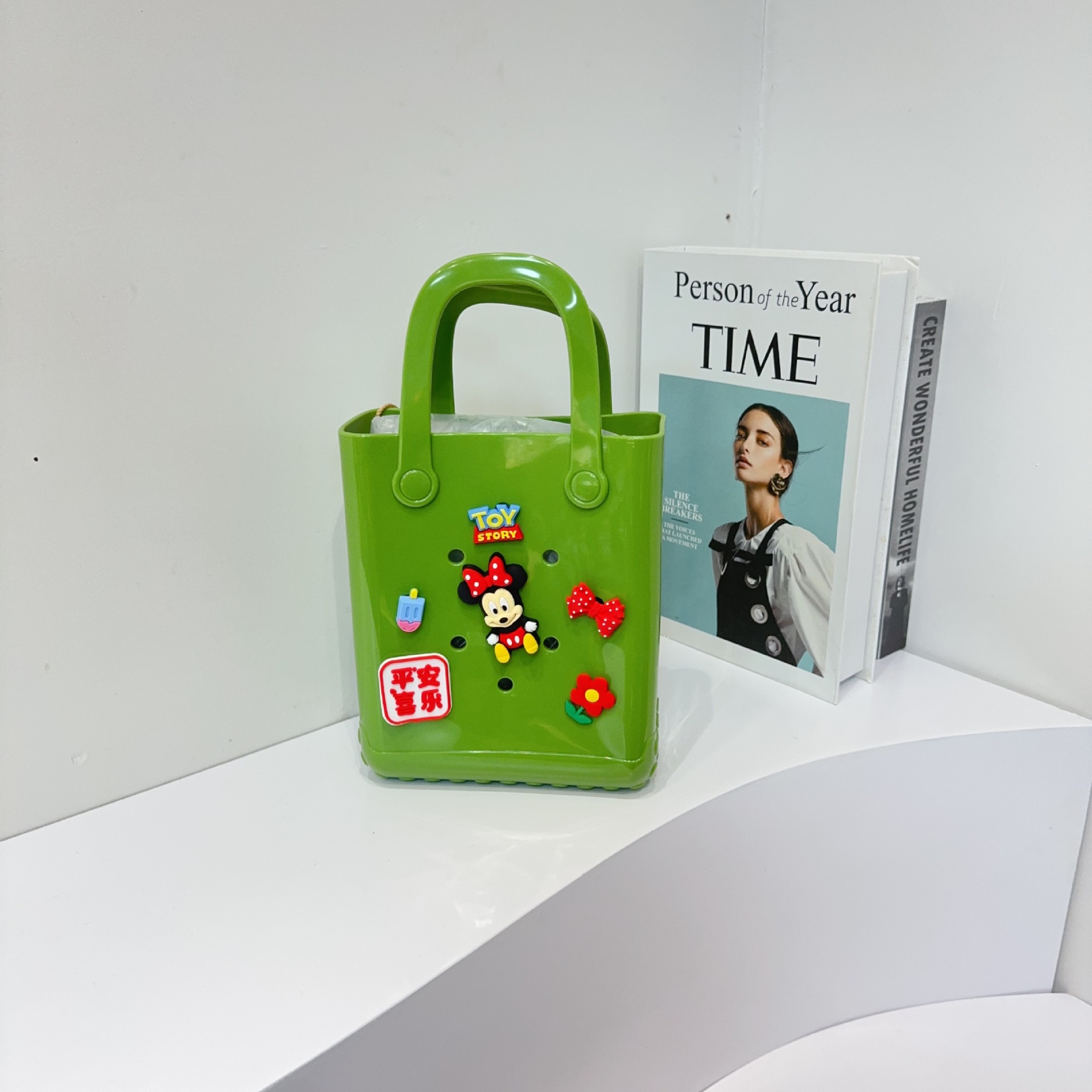Jelly Bag 2025 New Cross-border DIY Hole Bag, Cartoon Doll, Children's Bag, Beach Baby, Toiletries and Vegetable basket bag undefined