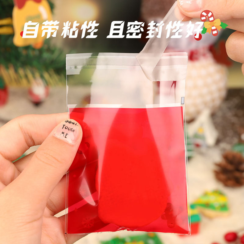 Navidad Cookie Candy copo de nieve bolsa de embalaje crujiente bolsa autoadhesiva bolsa de embalaje separada embalaje de galletas hecho a mano hecho en casa