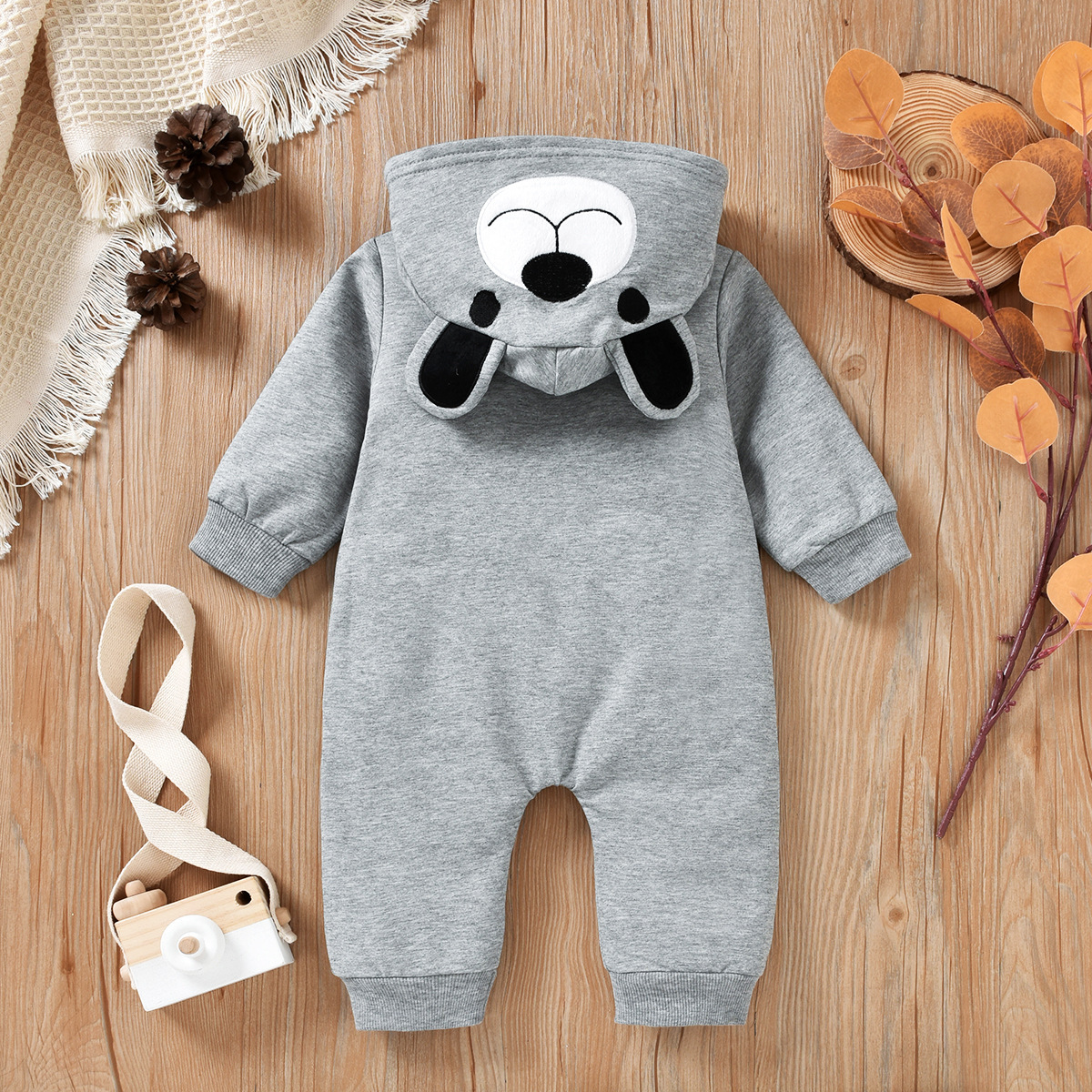 Fashion Cartoon Zipper Cotton Baby Rompers display picture 4