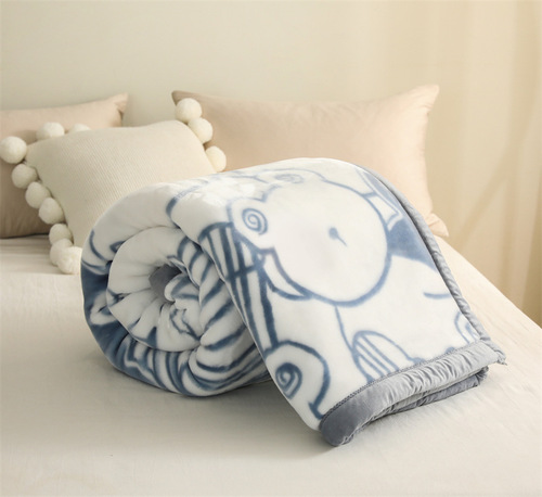 Raschel Throw Blanket Winter Thick Warm Air Conditioning Nap Cover for Single Dormitory Students Plush Throw Blanket
