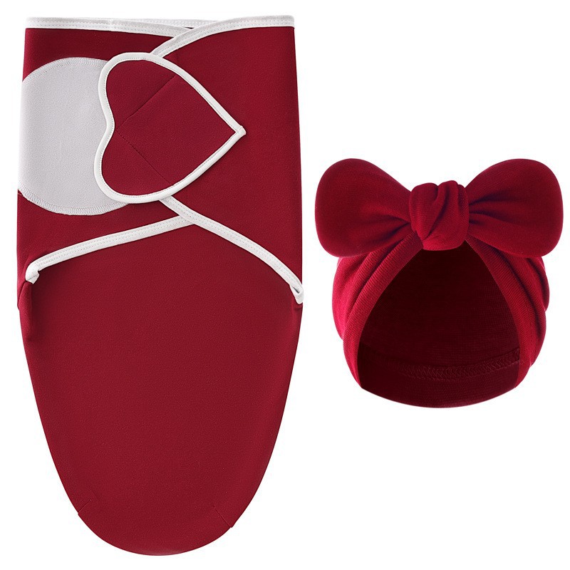 부르고뉴 러브 스타일 스프링 실크 침낭 + 인디언 모자