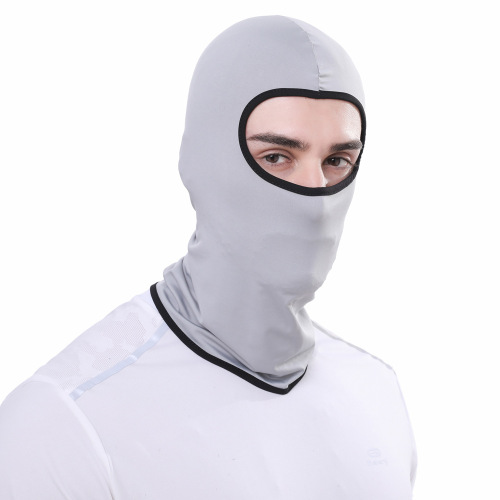 Summer Ice Silk Outdoor Cycling Mask Men's Sports Sunscreen Mask Breathable Sweat-Absorbent Mask Face Protector Hat