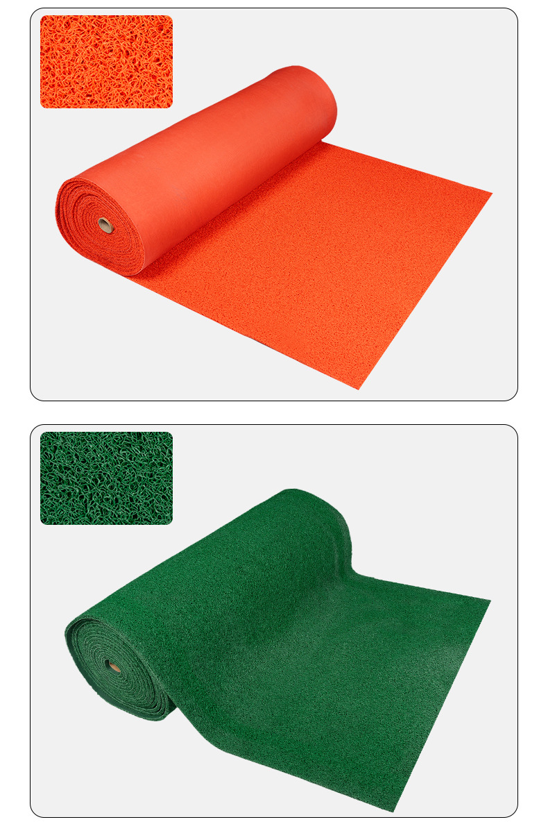 Universal Pvc Car Floor Mats, Encrypted Flat-Bottomed Wire Loop Roll Material, Can Be Cut, Non-Slip, Thickened, Waterproof Mats for Cross-Border Sales