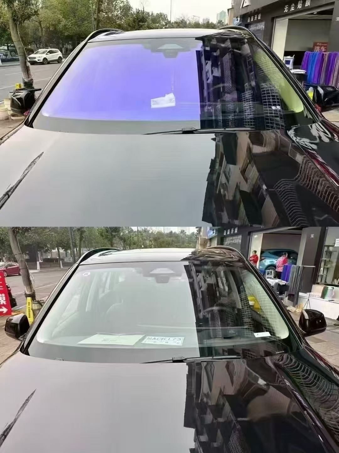 Double Silver Imperial Purple Kt70 Front Windshield Film High Heat Insulation Explosion-Proof Sunscreen Film Car Window Glass Privacy Solar Film