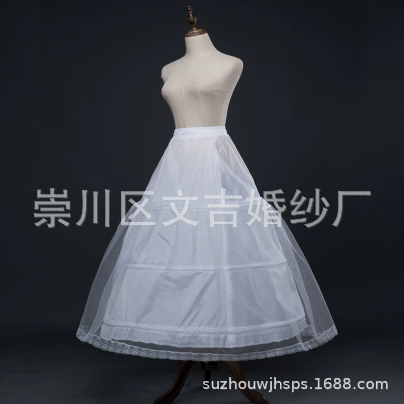 Внешняя торговля 3 стальное кольцо плюс пряжа пухлый стиль плюс кружева свадебное платье скольжения юбка поддержка таблицы производительности COSplay студии одежды