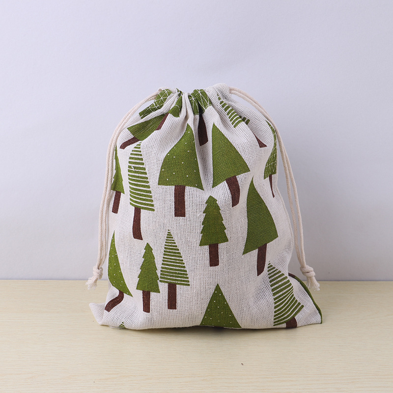 Fábrica en stock patrón creativo impreso algodón de mano cordón bolsa cordón regalo impresión cordón bolsa de almacenamiento al por mayor