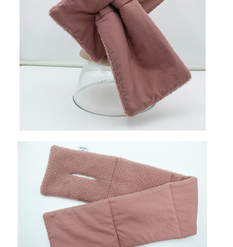 Warm Lamb Fleece Winter Scarf For Men And Women Solid Colour_voghion.com