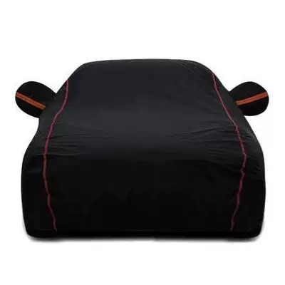 Packaging Car Cover Black Waterproof: Car clothing - vacuum-packaging-70-volume-reduction-black-red-line-plus-velvet