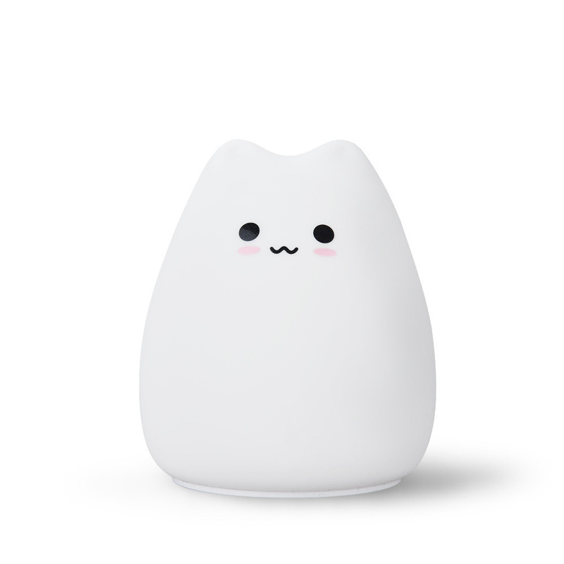 人気の猫クリエイティブ新しいパットライト漫画シリコン雰囲気ライト USB 充電ワイヤレス読書タッチナイトライト|undefined