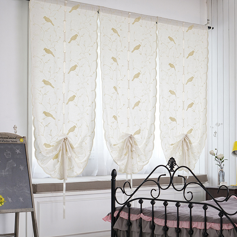Keqiao curtain roller curtain non-perforated curtain fabric living room fan Roman curtain Velcro gauze curtain embroidered curtain wholesale Keqiao curtain roller curtain non-perforated curtain fabric living room fan Roman curtain Velcro gauze curtain embroidered curtain wholesale