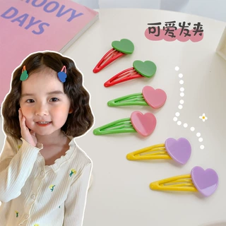 彩色爱心BB夹糖果色儿童发夹可爱小女孩发饰女童饰品批发可爱百搭