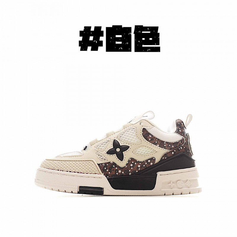 2025 New Model Children's Sneakers LuJia Yuantong 4th Generation Boys' and Girls' Lace-Up Casual Lightweight Campus Fashion Sneakers