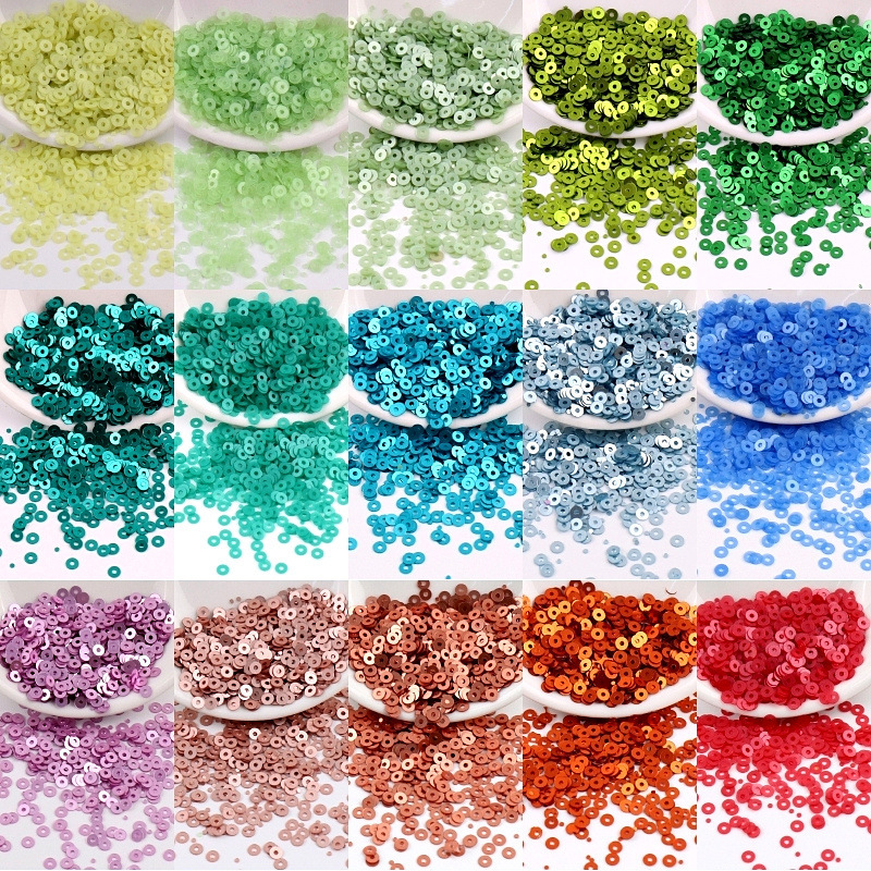 2-4mm Round French Embroidery Frosted Bead PVC Matte Sequins Handmade DIY Jewelry Accessories in stock