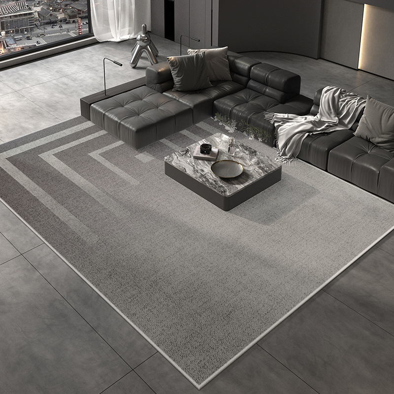 Alfombras modernas y simples de lujo, dormitorio, gran área de sofá y mesa de té, mantas de cama resistentes a la suciedad y fáciles de cuidar