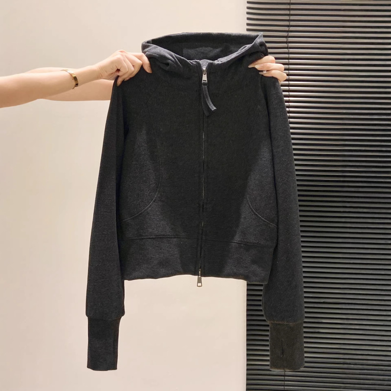 Super Soft and Skin-Friendly~ European-Style Double-Sided Thermal Hooded Sweatshirt, Women's Short Inner Layer Top, Ins Style