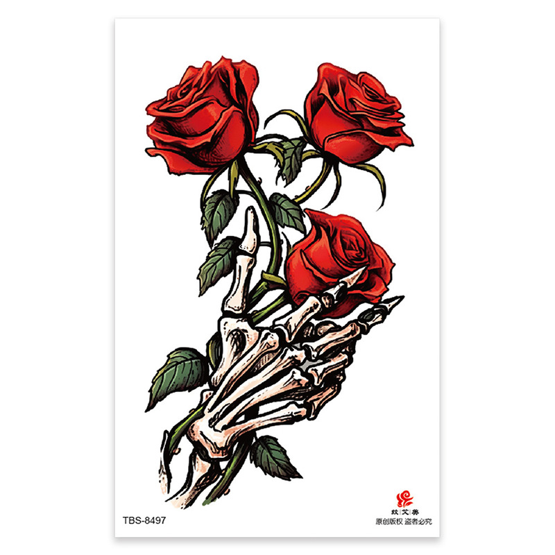 25 Years Color Waterproof Tattoo Sticker Butterfly Skull Beauty Flower Arm Temporary Tattoo Sticker Amazon Set