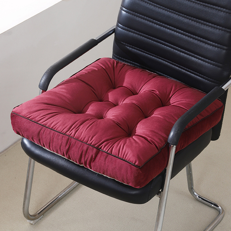 Color sólido transfronterizo engrosado cojín cuadrado cojín de asiento doméstico cojín de oficina cojín de invierno al por mayor