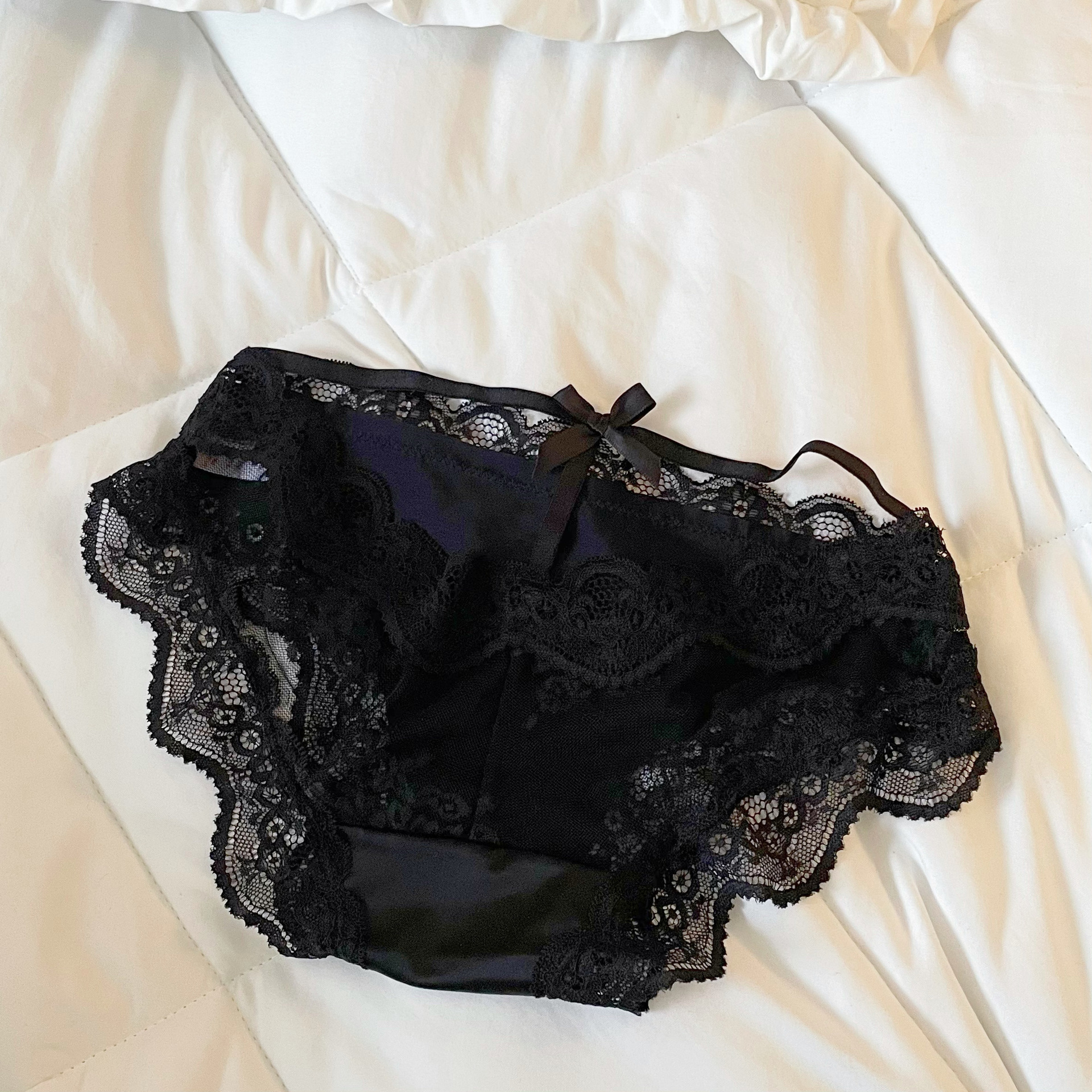 レースセクシーパンティー レディース フレンチサテン 純粋な欲望 シースルー 綿100% シームレス 通気性のあるメッシュガーゼ ガールズ ローウエスト 三角パンツ