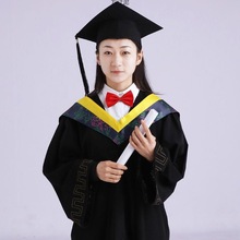 学位学士服毕业礼服大学生男女学院风工科本科文科硕士导师袍批发