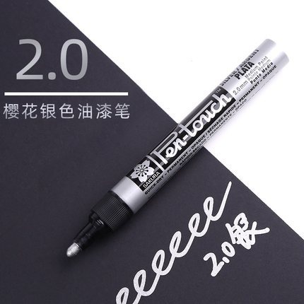 Sakura flor de cerezo papelería pintura pluma rotulador blanco oro plata arte resaltar pluma pintura reparación firma pluma