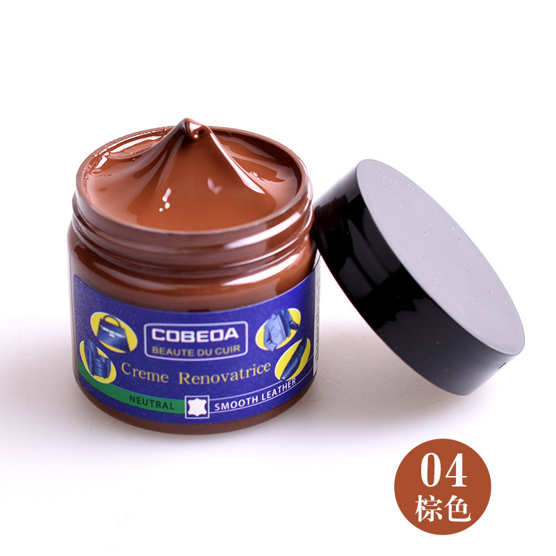 Venta directa de fábrica kangbida agente de coloración de cuero sofá bolsa de cuero para colorear zapatos de cuero de reparación de desgaste color suplemento crema