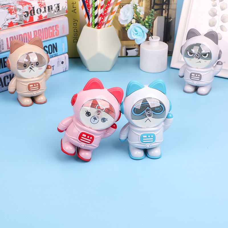 7835 espacio Meow sacapuntas automático sacapuntas estudiante manivela Sacapuntas de dibujos animados sacapuntas astronauta sacapuntas