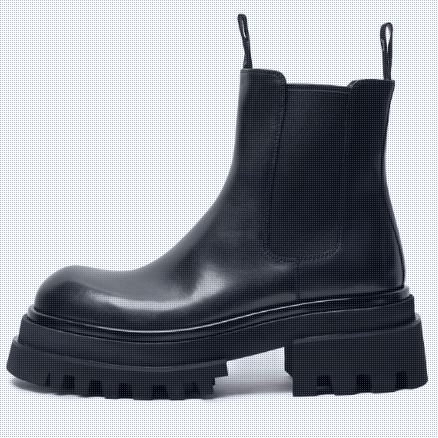 British Style Cowhide Chelsea Ankle Boots Men's Slip-On Martin Boots Thick-Soled High-Top Versatile Tube Boots Motorcycle Work Shoes