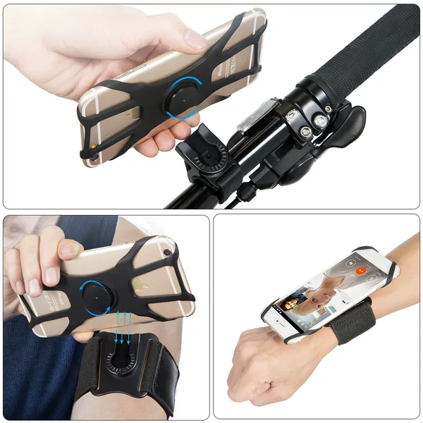 Detachable rotating arm wrist strap bag sports running cycling mobile phone bag mobile phone bag mobile phone holder multi-function F