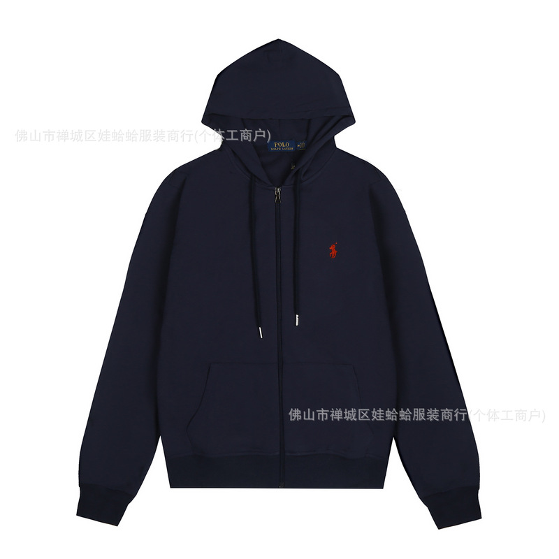 跨境专供潮牌加厚POLO马球休闲套装情侣纯棉小马标开衫连帽卫衣RL|undefined