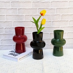 Ins風シンプルレトロ中古ガラス花瓶家庭装飾品水培花生け花器デスクトップ装飾花瓶