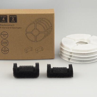 Manufacturer sells pet water dispenser filter element activated carbon filter element small flower square round model suitable for