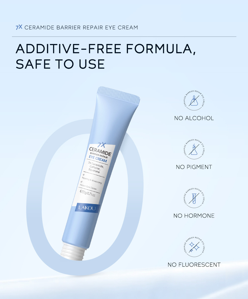 LAIKOU 20g Cross-border Ceramide Eye Cream is a skincare product from a manufacturer that hydrates and moisturizes the skin around the eyes undefined