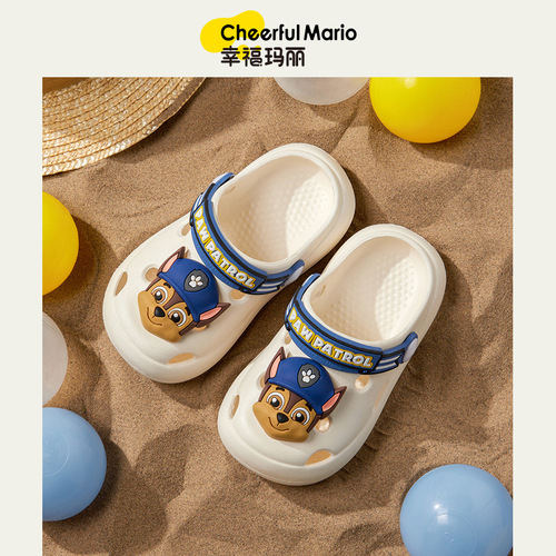 Happy Mary Paw Patrol Croc Shoes for Men and Women Summer Cartoon Baotou Shoes Soft Sole Anti-Slip Children's Sandals and Slippers for Children