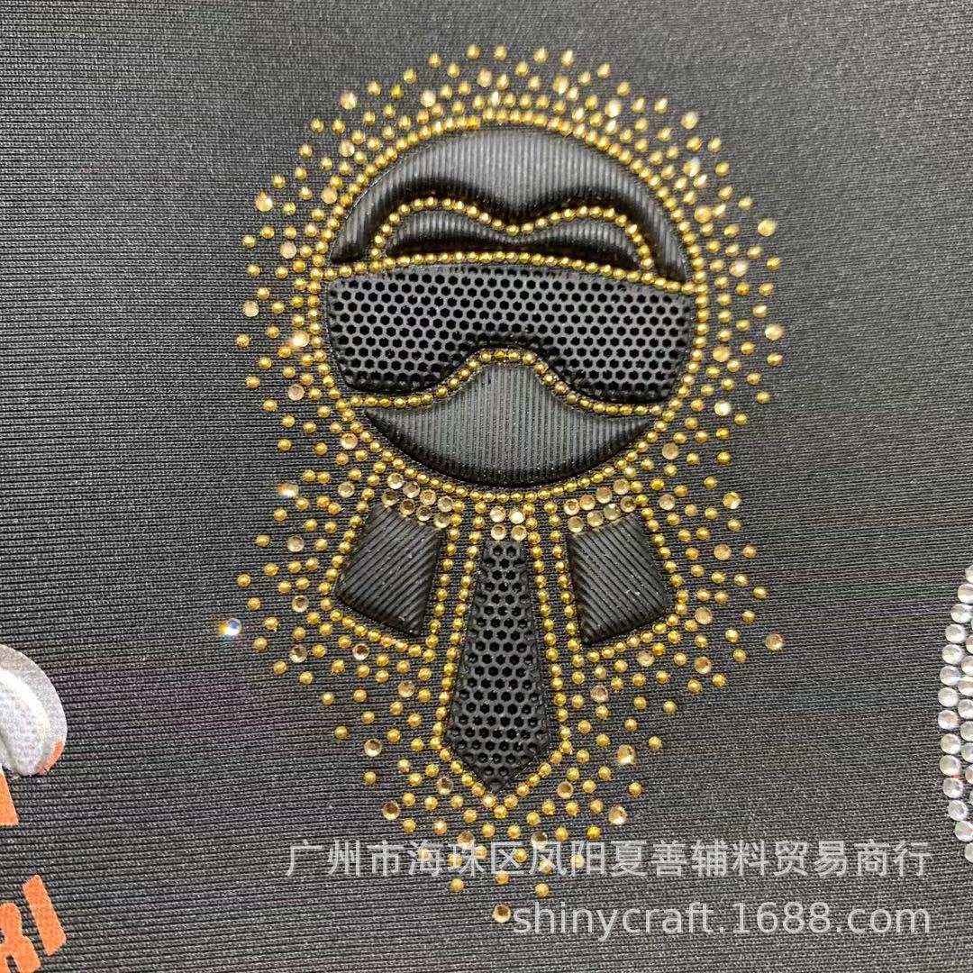 新工艺硅胶标配钻 男装标 牢固亲肤硅胶烫图配钻 时尚环保