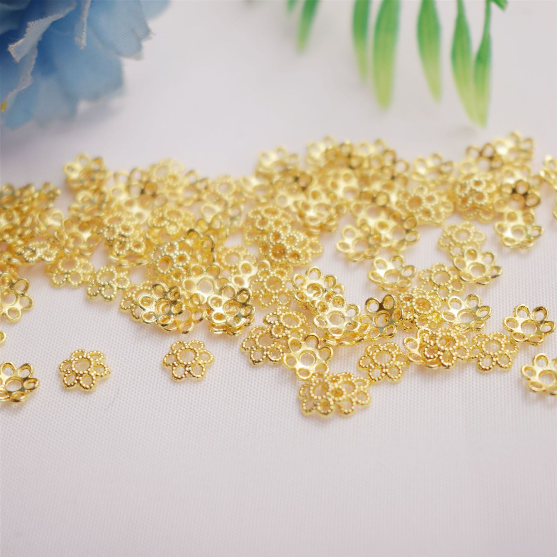 Spacer Bars Jewelry Making Type 100 PCS/Package Alloy Gold Plated Solid Color Spacer Bars